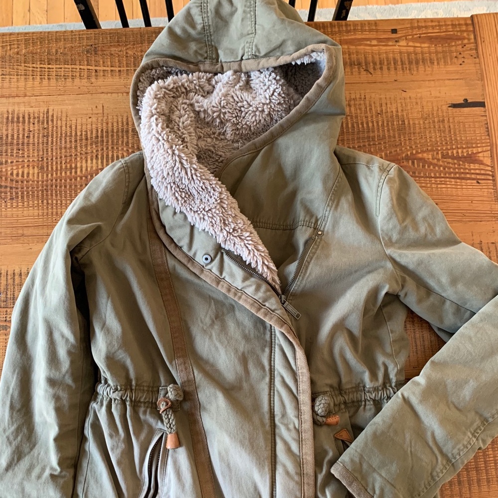 EDC M Faux Fur Lined Coat